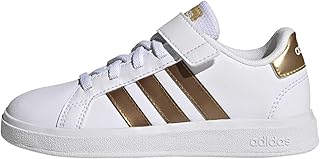 adidas Unisex Kids Grand Court Lifestyle Elastic Lace and Top Strap Shoes