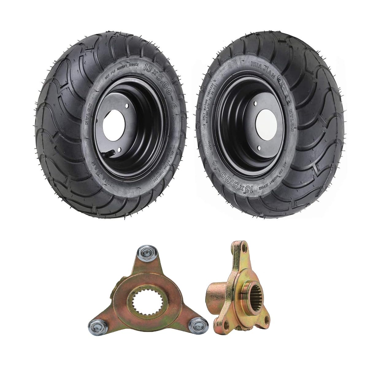 Amazon.com: YC Yier 2 piezas de 13 x 5.00-6 - Conjunto de llanta y