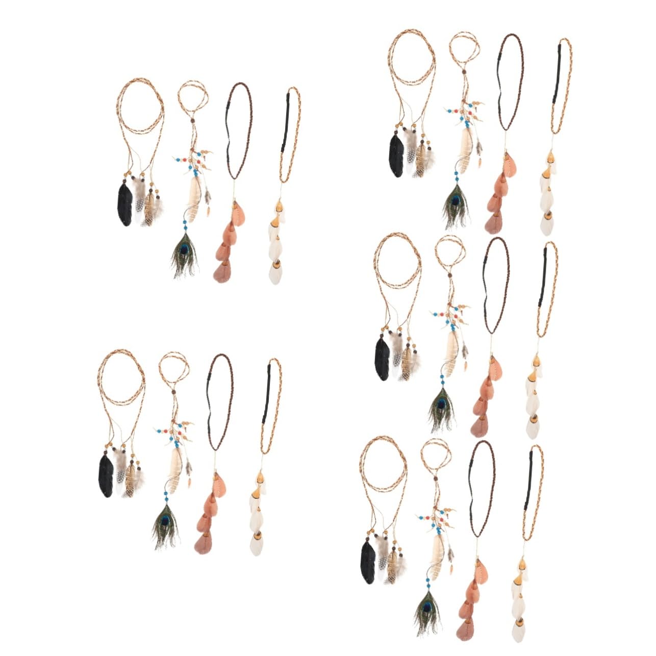 MAGICLULU 20 Pz di fermaglio per bohémien pennacchio accessori per cerchietti bambina arredamento bohémien bohémien fasce per piumate da donna