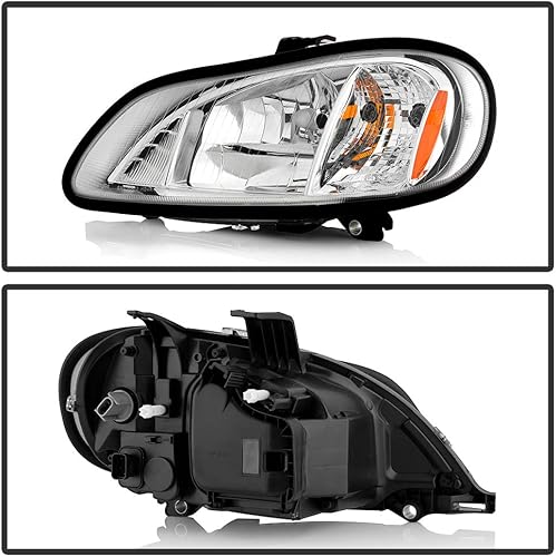 Miniatura 2 de ACANII - Para 2004-2012 Freightliner Business Class M2  M2 106  M2 112 Cromado Faros delanteros Par Izquierdo+Derecho