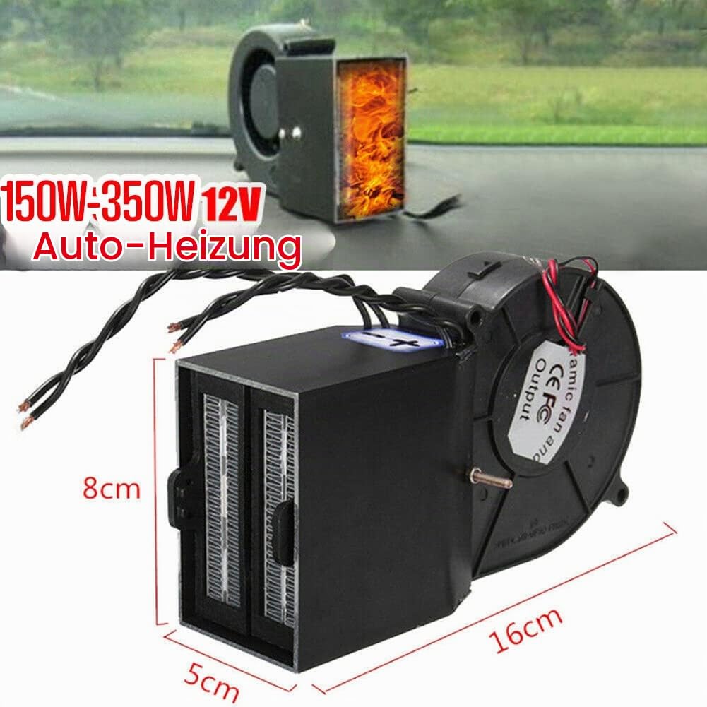 JAWSEU 12V Auto Heizlüfter, 300W-500W Einstellbare Autoheizung Defroster Windschutzscheiben Demister, Elektrische Keramikheizung mit Lüfter mit Zigarettenanzünderstecker