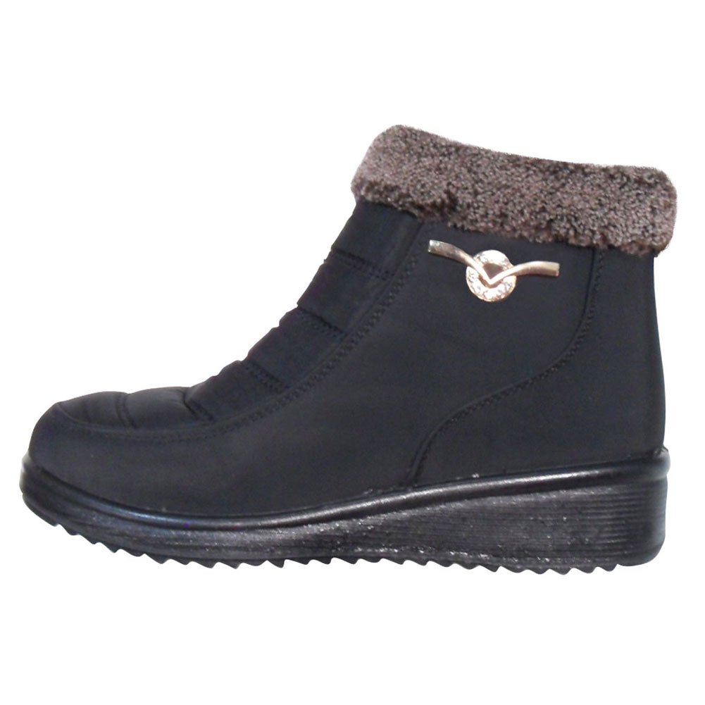 Tommy Quilted Insulated Short Snow Booties Boot with Zipper for Women (Assorted Colors)