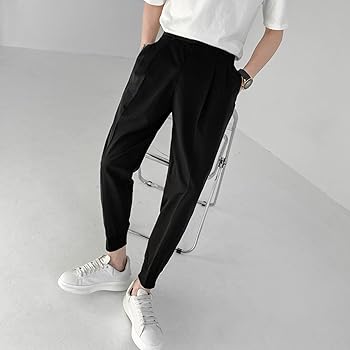 Men's Tapered Ankle Dress Pant Slim-Fit Ankle Length Cropped