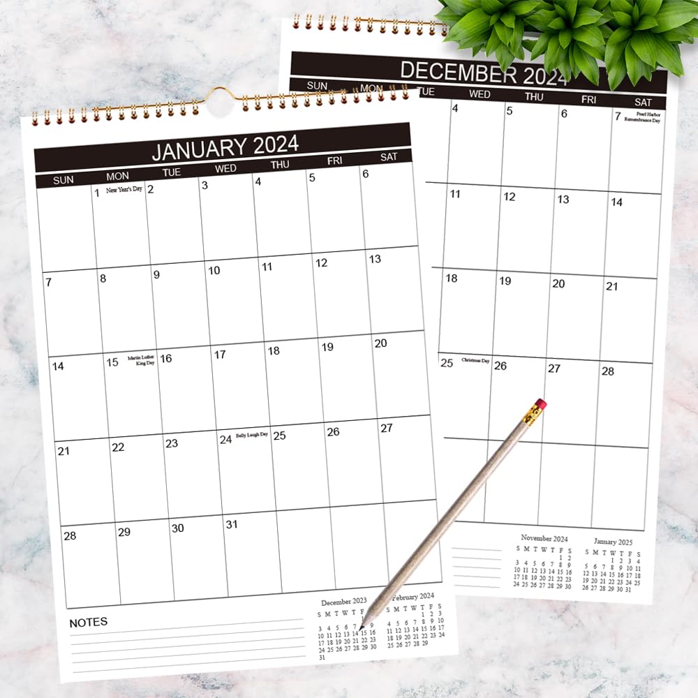 Amazon.com: 2024 Calendar - 17 amazon-com-2024-calendar-17-x-12-wall-calendar-with-january-2024-december-2024-12-months-calendar-with-thick-paper-twin-wire-bound-vertical-black-office-products