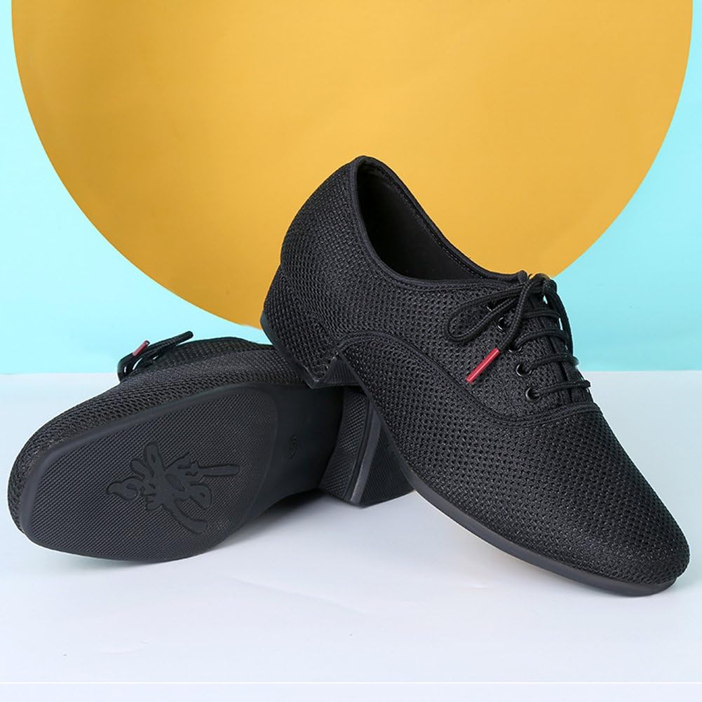 Zapatos De Baile De Salón para Hombre Elegantes con Cordones Negros Modernos Suela