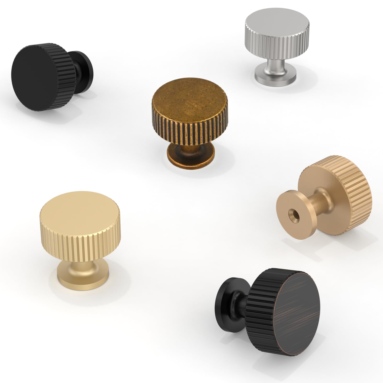 BEROSSA Antique Iron Cabinet Knobs Vintage Iron Drawer Knobs, 10 Pack 1-1/4 Inch, 2510 Single Hole Cabinet Pulls For Kitchen Cabinets Drawers Bedroom Dresser Cupboard Bathroom Vanity - View #4