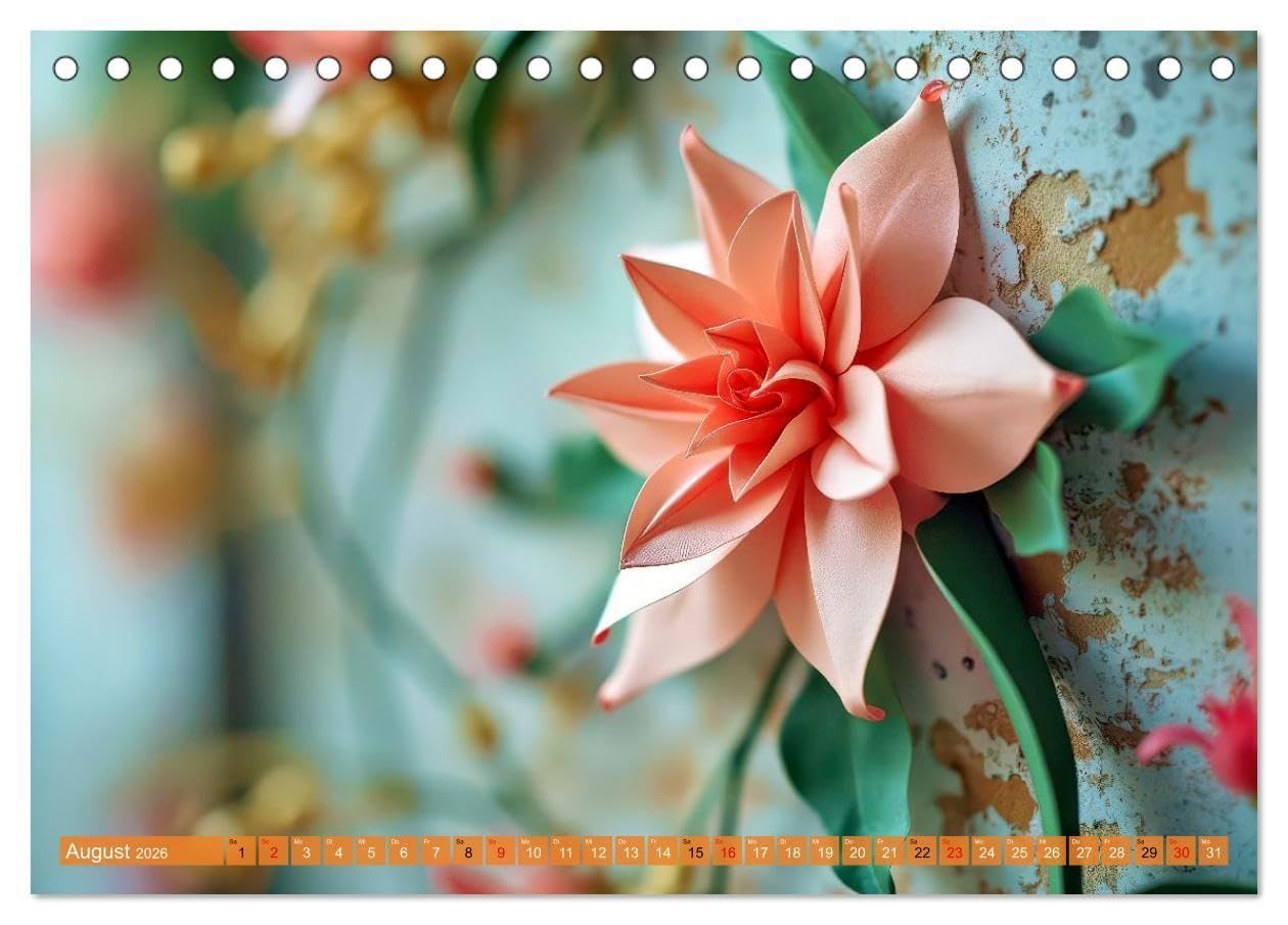 Origami-Formen (Tischkalender 2026 DIN A5 quer), CALVENDO Monatskalender: Origami verbindet Ästhetik und Struktur, mathematisch präzise Faltungen erzeugen komplexe Formen mit minimalistischer Eleganz.