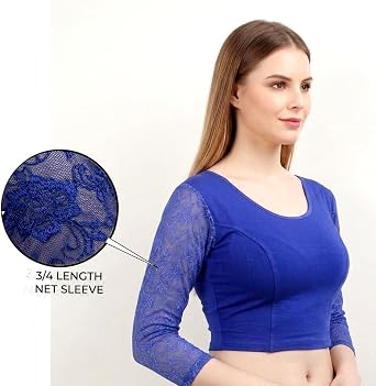 Chandrakala Readymade Blouses for Women sarees,Stretchable (B101-P)