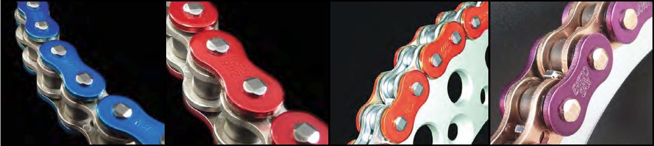 EK Motor Sport "EK Chain 525 ZVX3 Series Chain - 120 Links - Black