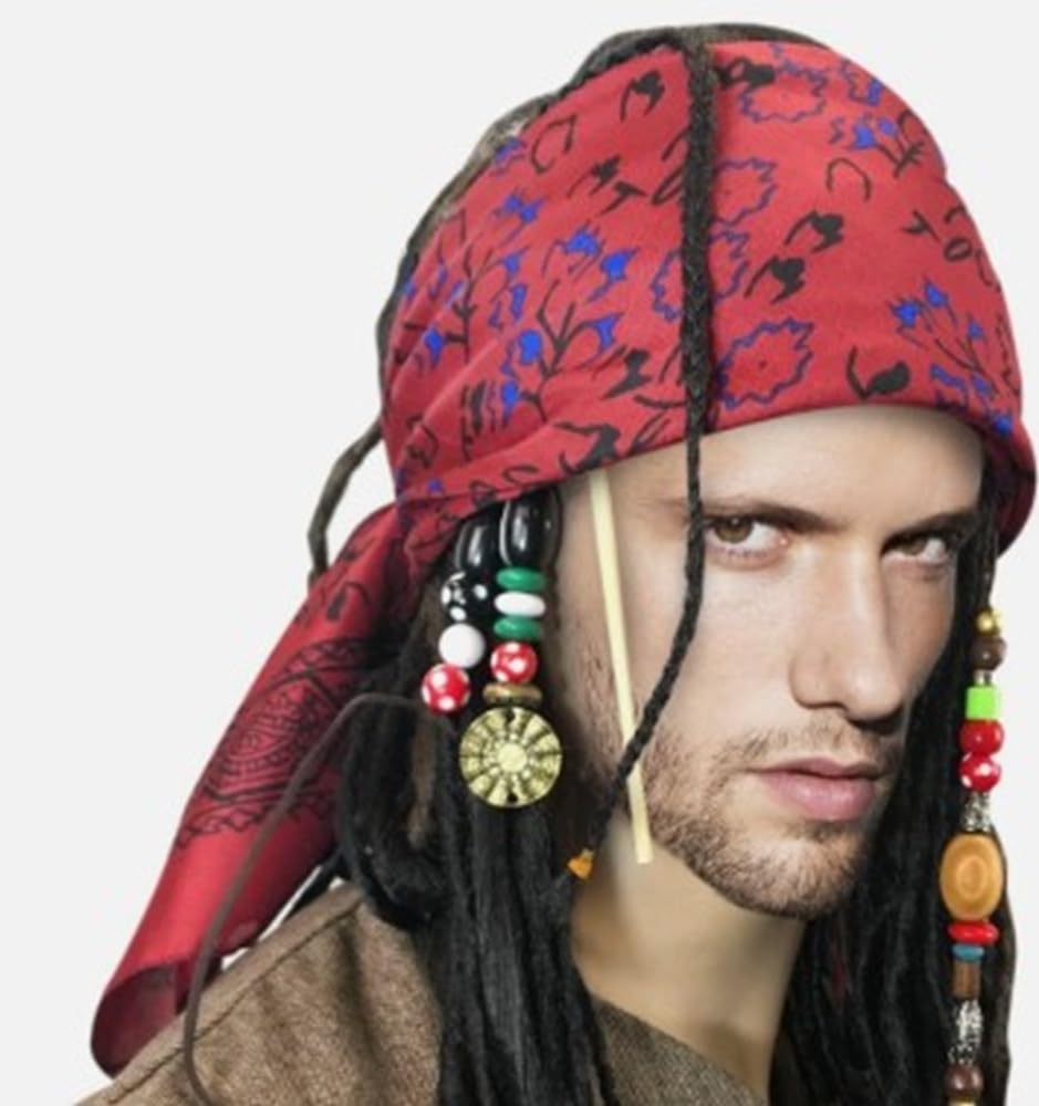 thecostumebase Fazzoletto da sciarpa bandana rosso esatto Jack Sparrow