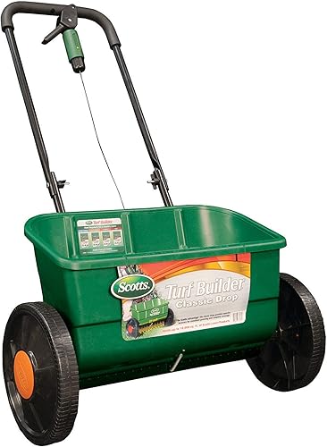 Miniatura 16 de Scotts Turf Builder EdgeGuard DLX Esparcidor de Difusión para Semillas, Fertilizante, Sal, Descongelante, Cubre hasta 15,000 pies cuadrados