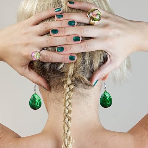 Miniatura 3 de TuNan - 2 moldes de resina de silicona para hacer joyas, molde de 6 cavidades para resina epoxi, colgante, collar, aretes, llavero, decoración del