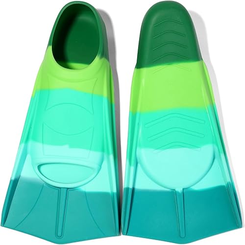 Vista 274 de Aletas de natación para niños, aletas cortas para niños, aletas de natación para entrenamiento de natación para niños y niñas principiantes Un