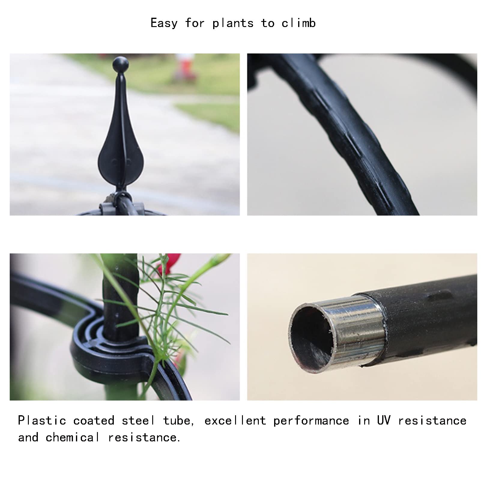 Obélisque de Jardin Arceau Arche,Tuteur Tomates Pieu de Jardin Tuteurs pour Plantes Support tuteur métal Colonne rosiers aux intempéries pour Support de Fleurs,de Légumes,Plantes,Jardinage et verger