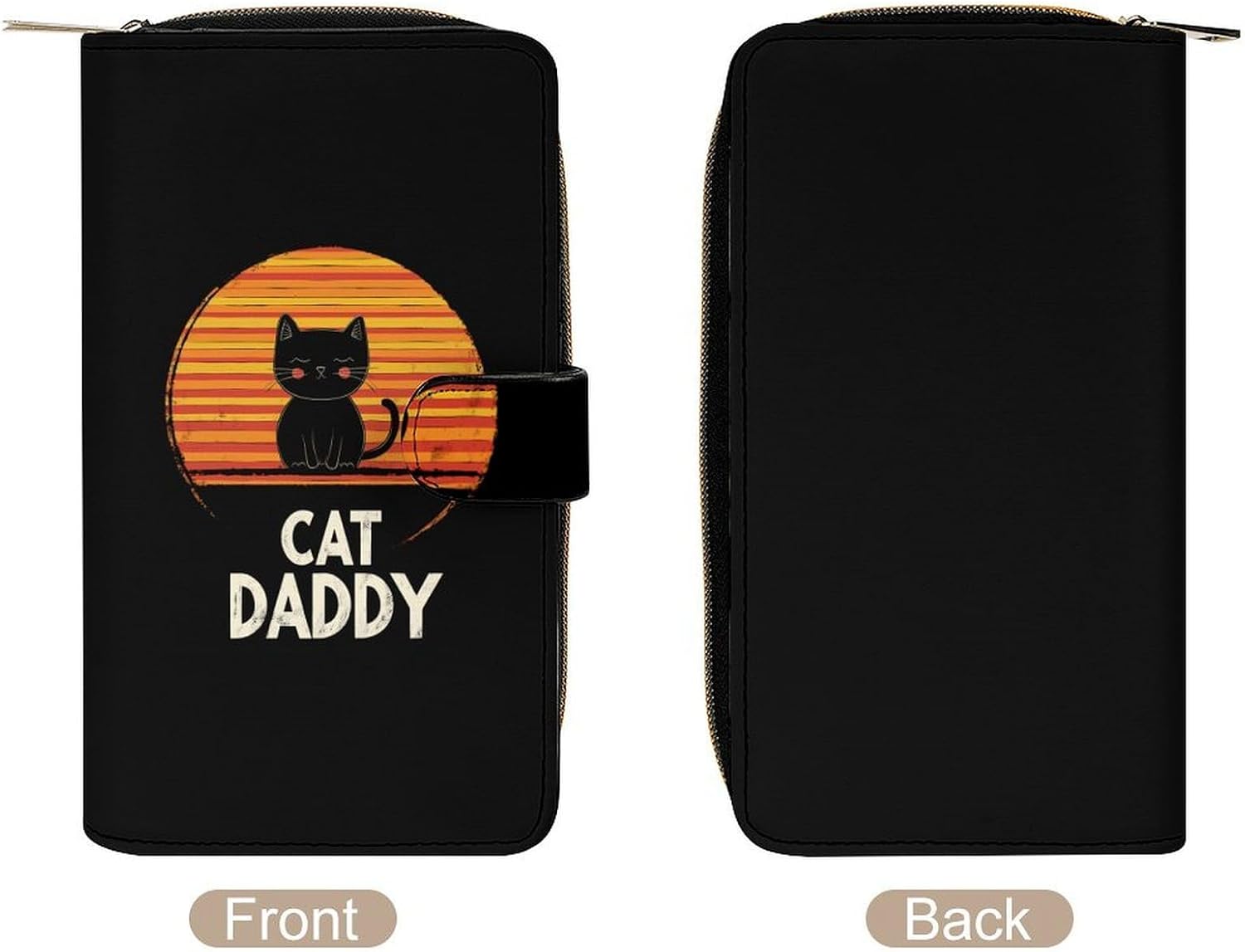 Cat Daddy Vintage Women's Long Wallet Leather Large Capacity Wristlet Clutch Purse Wallets