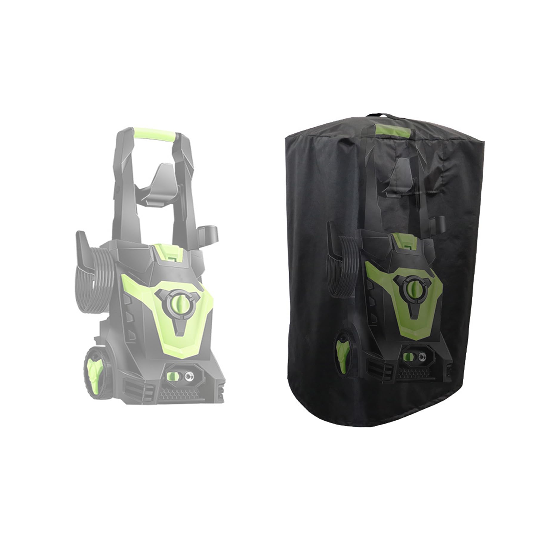 Housse de protection pour nettoyeur haute pression - 87 x 45 x 45 cm - Résistante aux intempéries - Pour nettoyeur haute pression électrique - Noire - Avec poignée supérieure - Accessoires d'extérieur