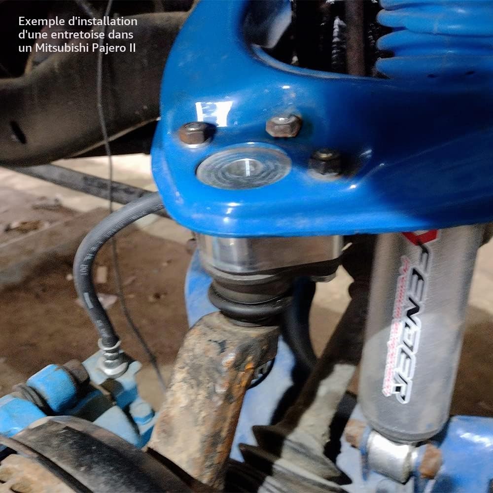 Entretoises de rotules supérieures 30 mm, avec et plaquettes réglage chute, pour Mitsubishi Pajero II, Sport I, L200 suspension Lift, bras Tuning