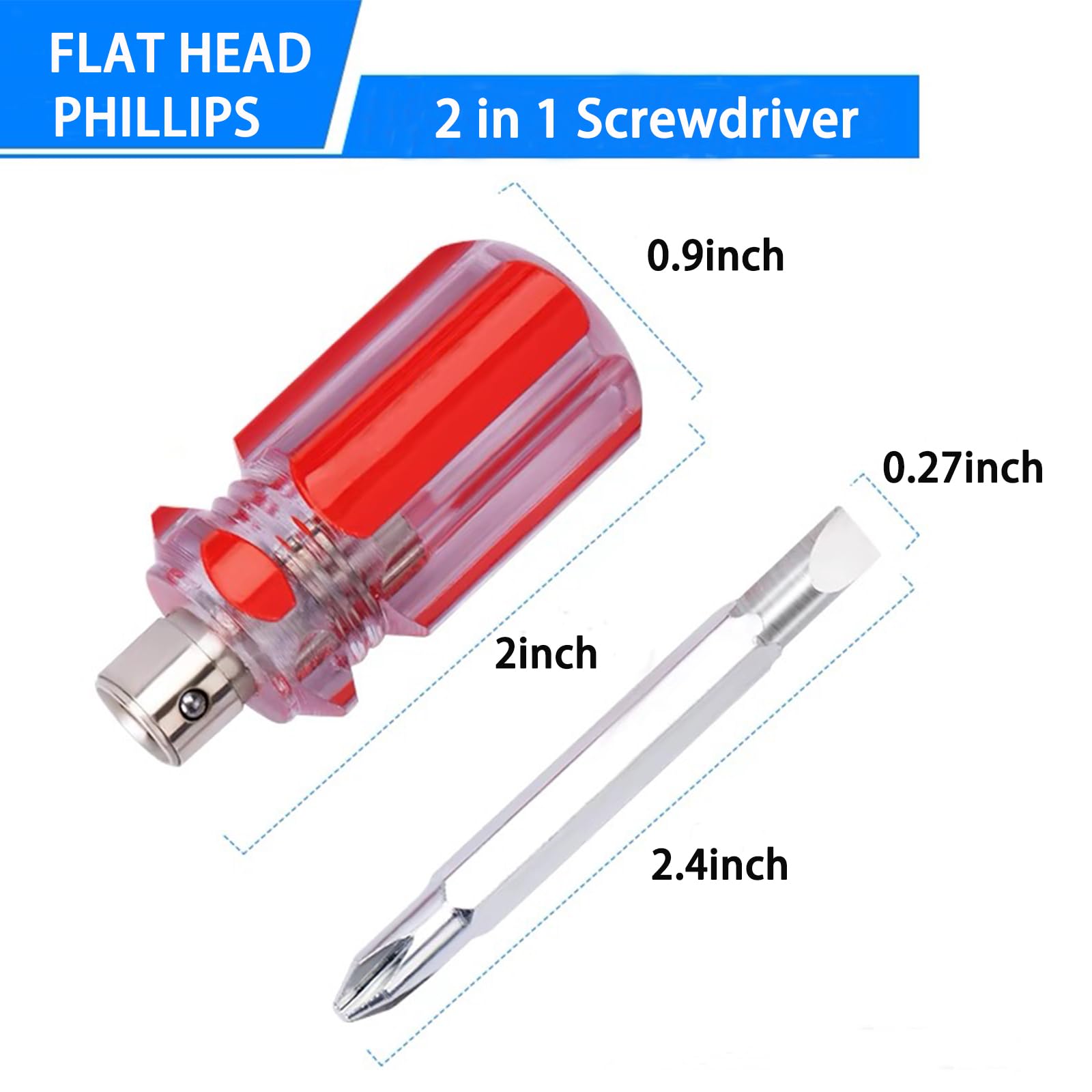 Deal Maniac Mini-Schraubendreher-Set 2-tlg. – Ultra-kurz, Für Enge Räume, Nähmaschinen-Reparatur