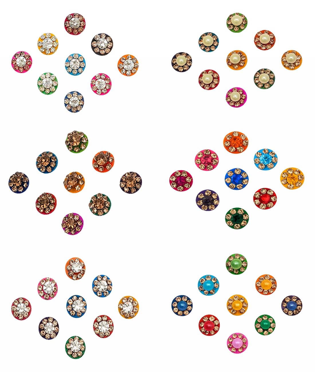 G4U Multicolor Round Fancy Bindis – Party, Festival & Bridal Wear Bindi-picture-43