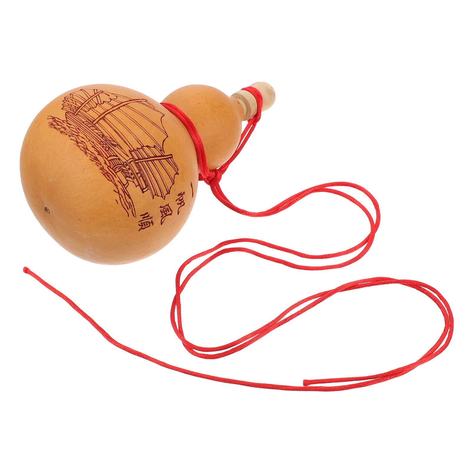 Yardwe Decorazione Zucca Naturale Incisa con Funzione Contenitore Multifunzionale, Resistente e Comoda da Usare, per Uso Domestico e Gite Stili multipli