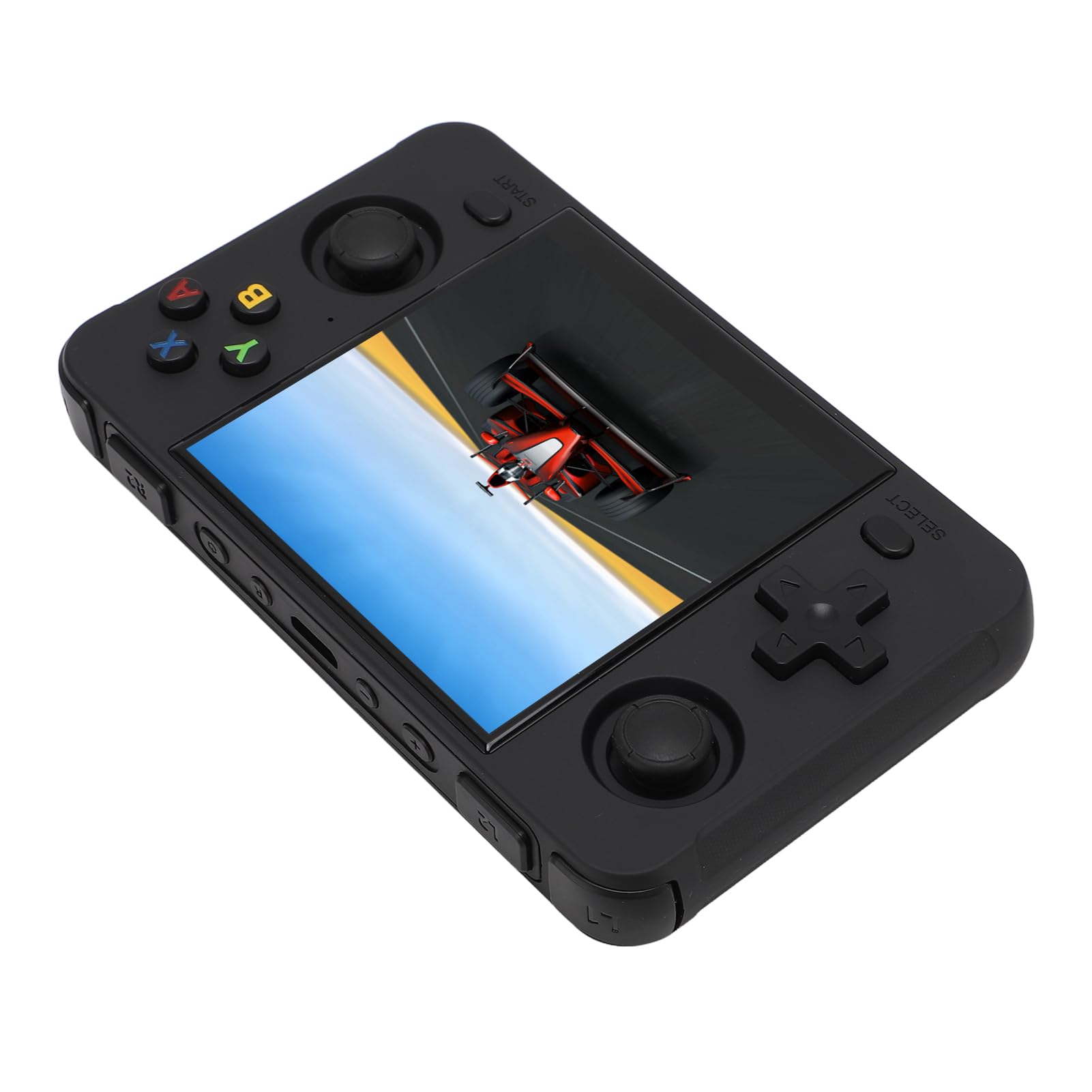 Console di Gioco Portatile con Schermo da 4 Pollici, Console di Gioco Portatile Open Source con Oltre 10.000 Giochi Integrati per Emulatori 3D Mainstream a 64 Bit (Black)