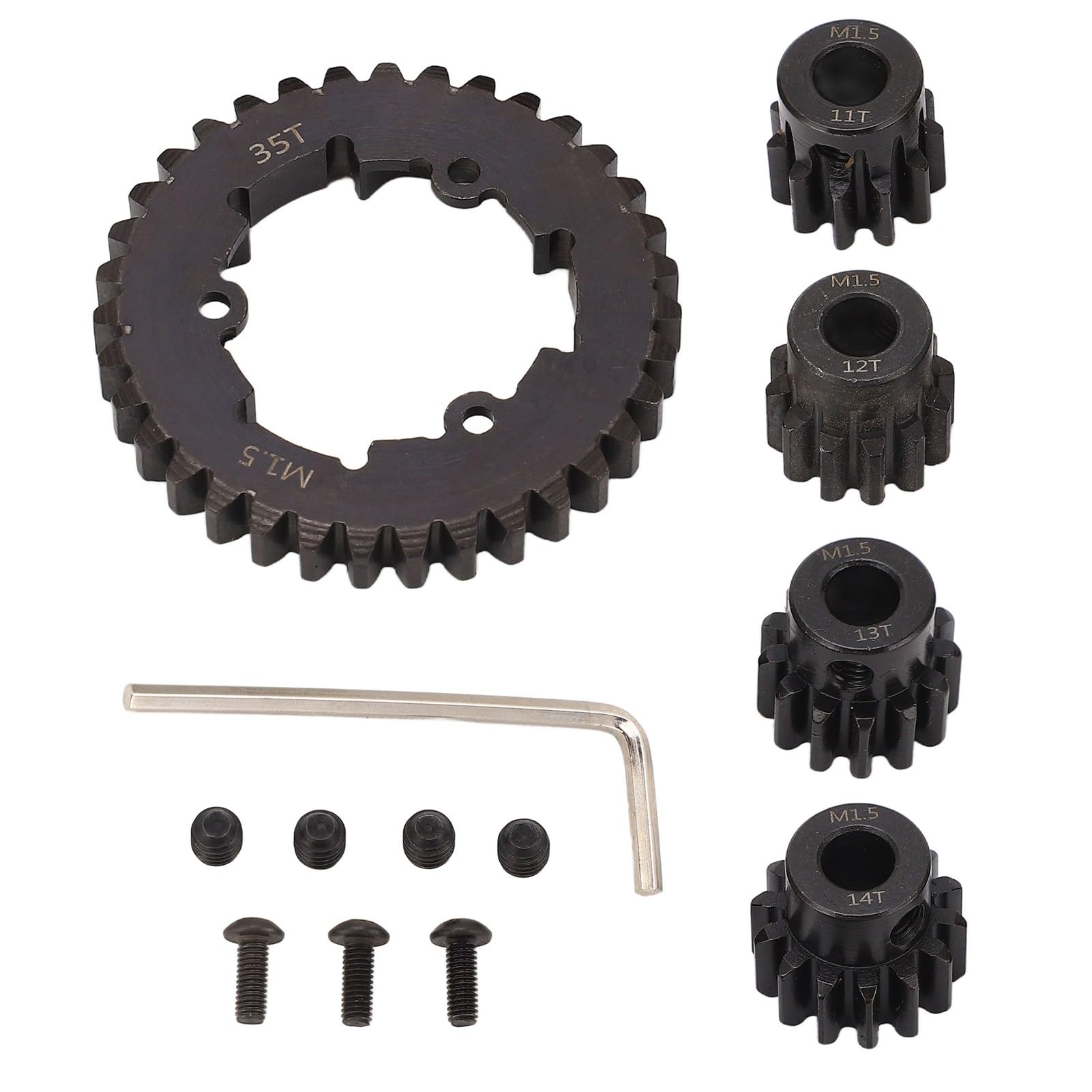 2Stk 1.5 Mod 14T Stirnrad Mit 8mm Bohrung Aus 1045 Stahl – Perfekt Für RC-Auto Ritzel (16mm)