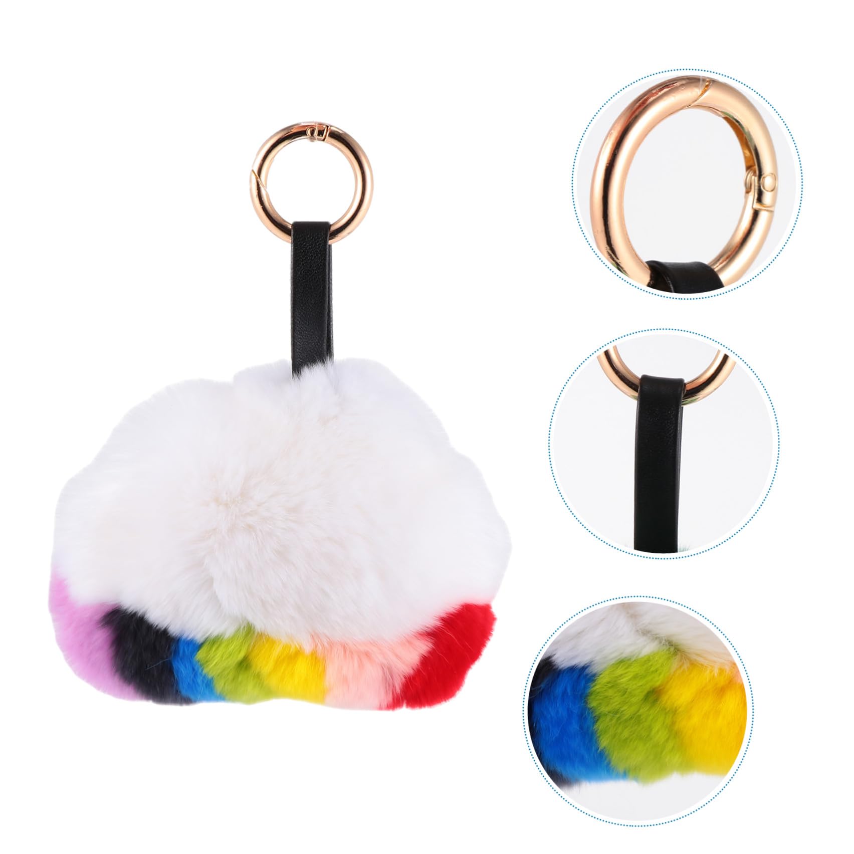 Healeved Colgante De Nube De Arcoíris Conejo De Peluche Bonito Colgante De Llave Para Bolso Adorno Colgante Para Bolso Accesorio Para Bolso Colgantes Para Bolso Dijes Colgantes Para