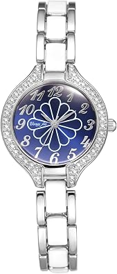 OIDEA Women Gold Bracelet Watches Elegant Arabic Numeral Floral Decorated Round Dial Analog Quartz Wrist Watch for Women Easy Reader Watches Casual Ladies Watch