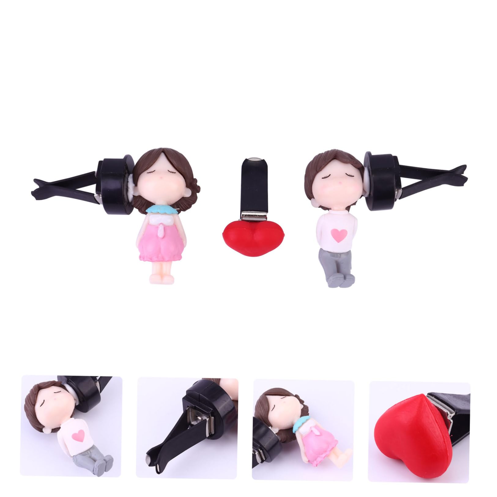 Mobestech 3sets Clip Profumo Auto Forma Di Decorazione Creativa Per Con Design Adorabile e Cuore Diffusore Facile Da Usare Per Auto Ufficio e Camera Da Letto Realizzato Resistente e Durevole