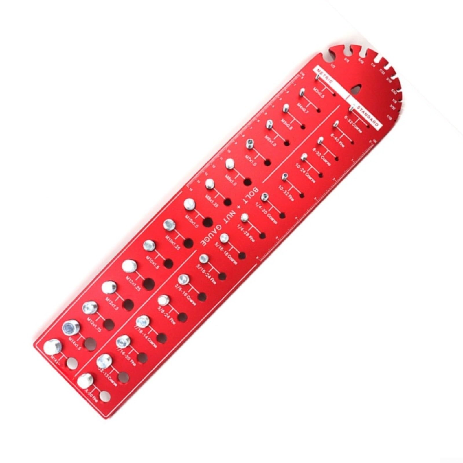 Calibro filettato metrico a 30 denti testa rotonda per viti dadi, misuratore in acciaio duro 3 mm-14 mm, strumento preciso per la verifica della filettatura
