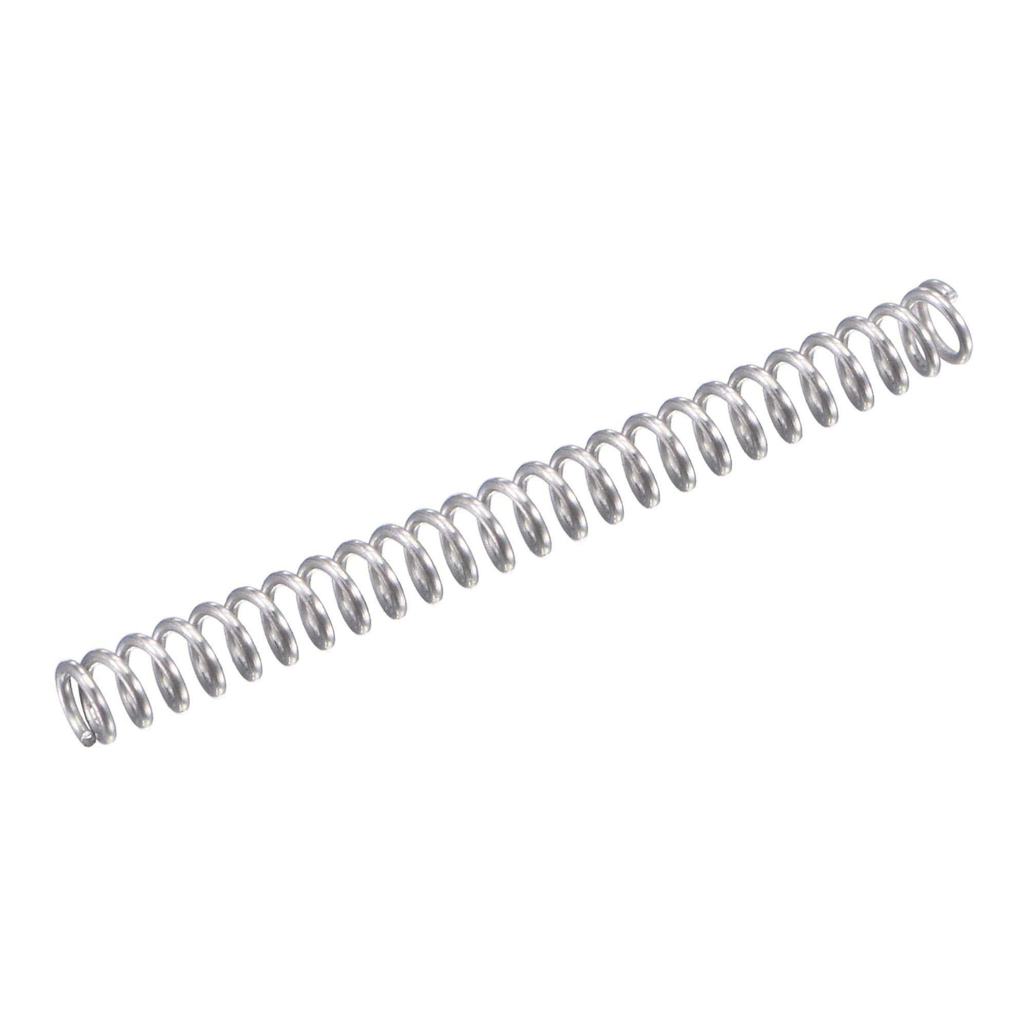 uxcell Compression Spring,304 Stainless Steel,2mm OD,0.3mm Wire Size,12mm Compressed Length,20mm Free Length,3.9N Load Capacity for Home Projects, Silver Tone, 10pcs