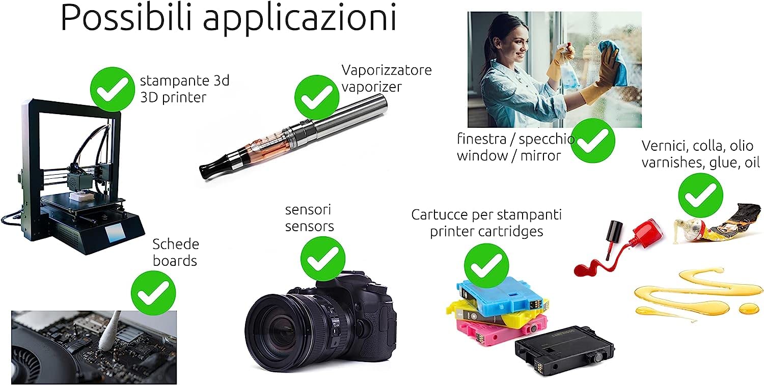 IPA MEGA PULENTE PURO Isopropanolo, Alcool Isopropilico, Detergente per Pulizia Stampanti 3D E Elettronica 1 Litro