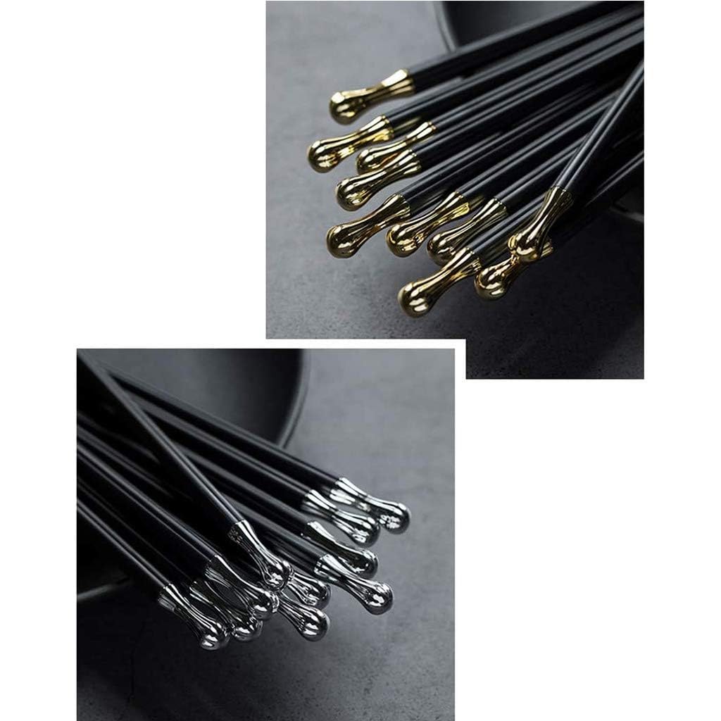 Bacchette Lavabili in lavastoviglie, Set di Bacchette, 10 Paia di Bacchette in Stile Giapponese, Cinese e Coreano, Regalo, Bacchette in Fibra di Vetro Nere riutilizzabili