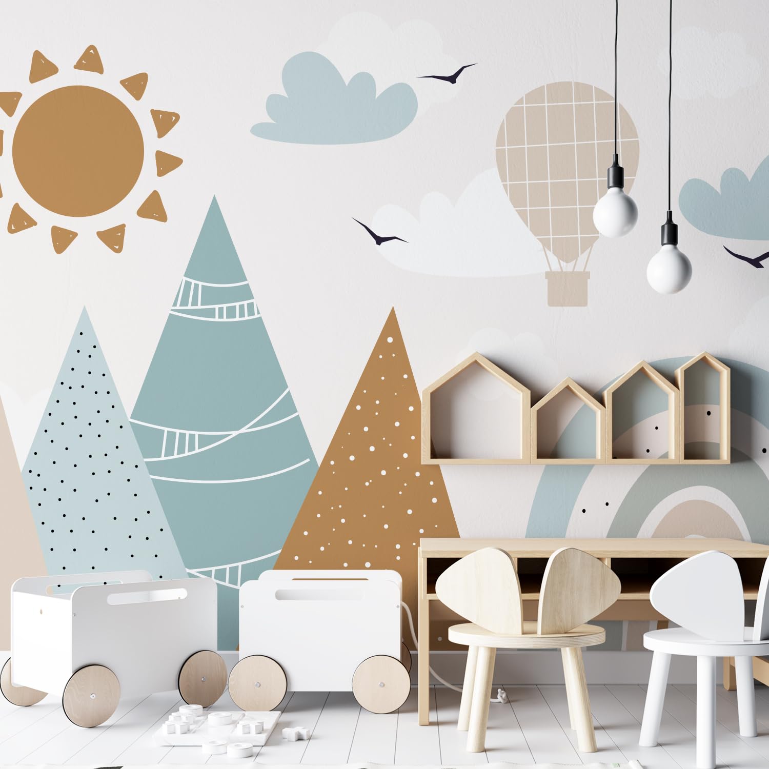 PAPER PLANE DESIGN Kids Room Mountain Landscape Full Wall Mural Wallpaper-Nursery Wallpaper for Kids Room Living Room Bedroom Wall Decor. (Ds-9) (10 X 12 FEET, Canvas Texture - Non Adhesive) (B0DG94LR4R) Amazon Price History, Amazon Price Tracker