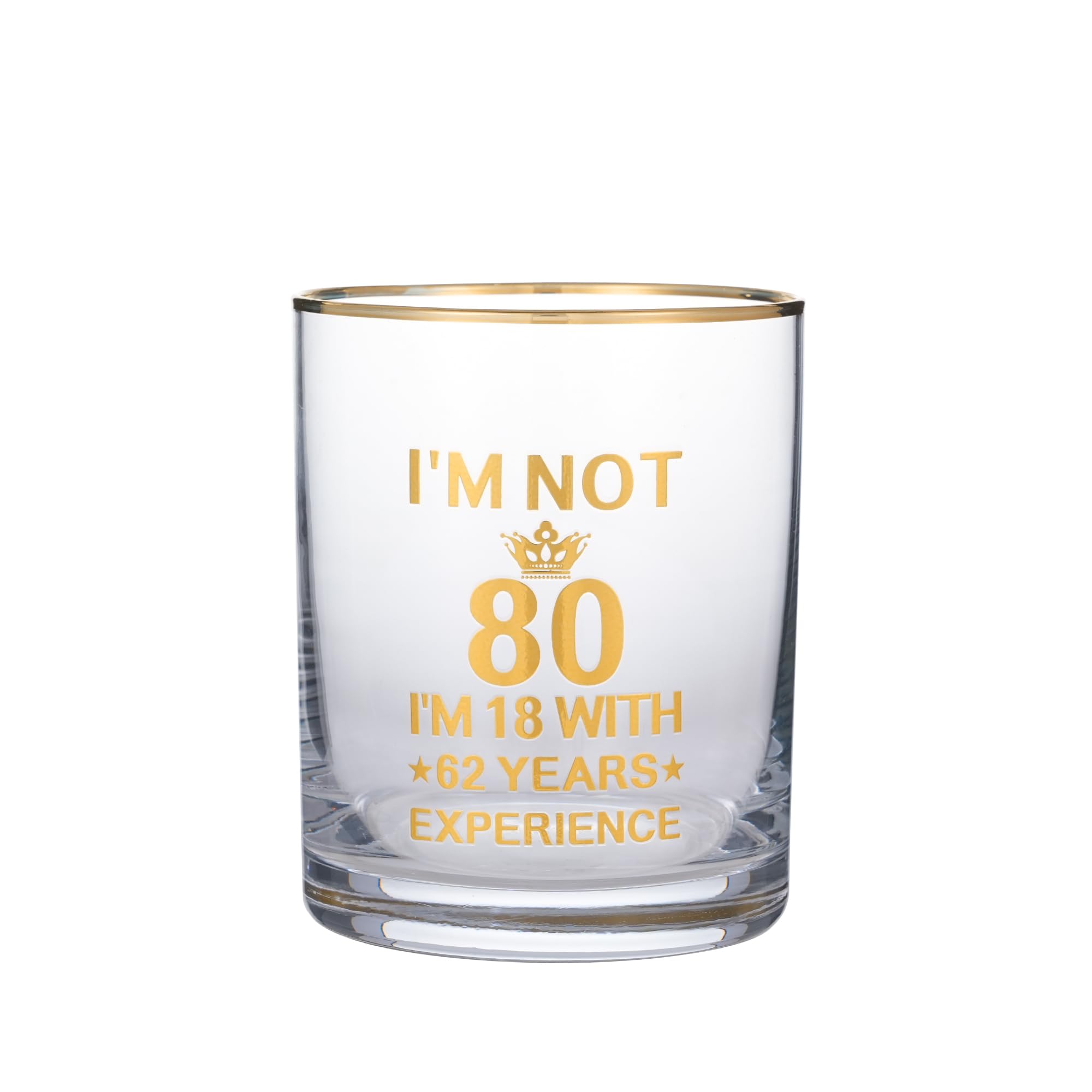 80th Birthday Whiskey Glass - Funny Gift For Men