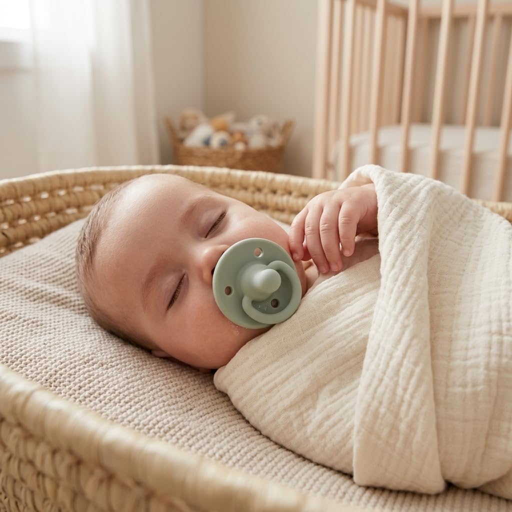 その他 M-BABY Amazon.com : Lee Lee and Me Newborn Pacifier - Sage - 100% Medical