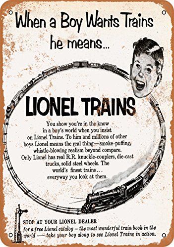 9 x 12 METAL SIGN - 1952 Lionel Toy Trains - Vintage Look