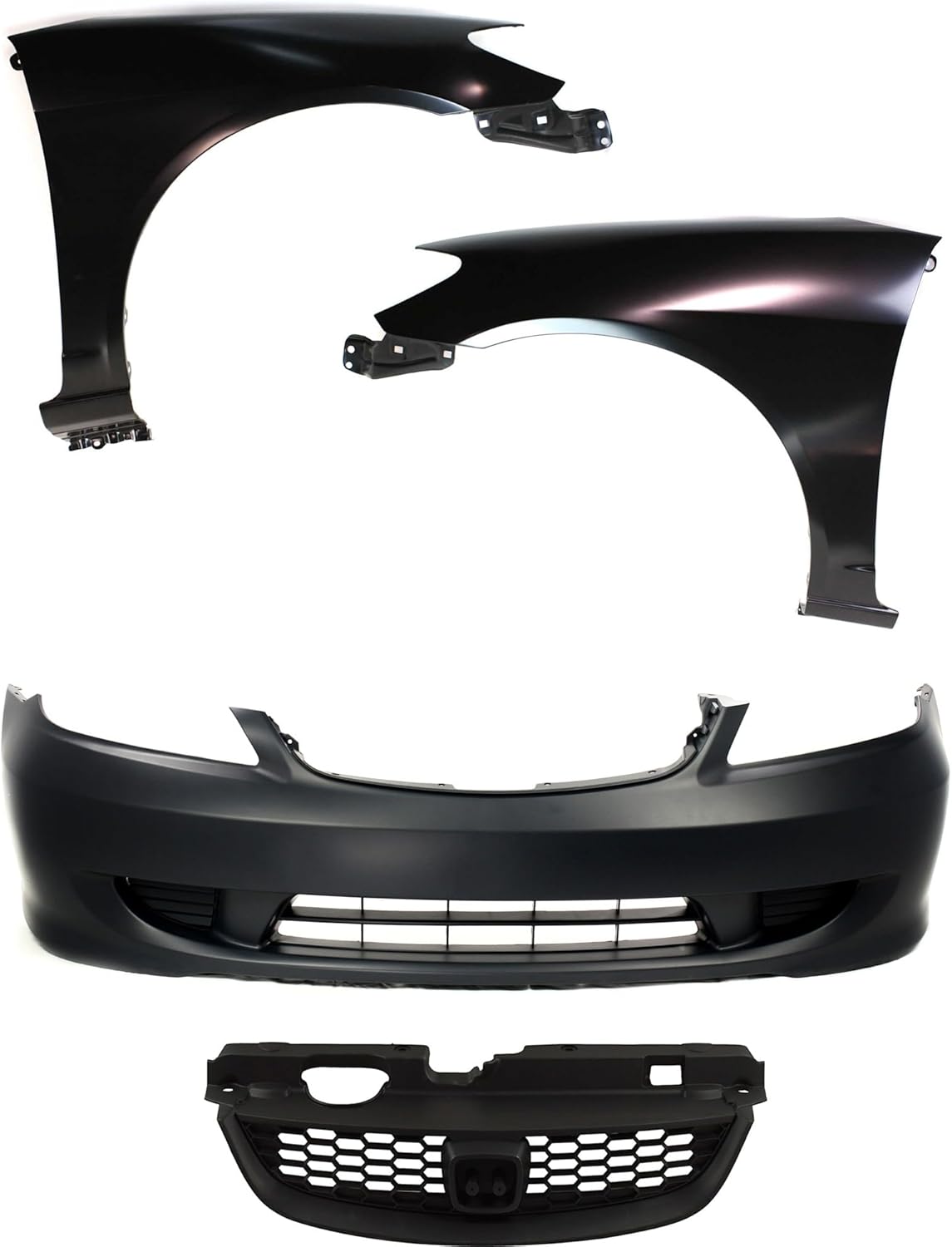 Garage-Pro Bumper Cover KIT Compatible with Honda Civic 2004-2005 Coupe Primed Front