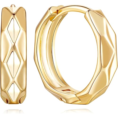 14K Gold Hoop Earrings for Women 14K Gold Huggie Earrings Small Gold Earrings for Womens Earrings 14K Gold Hoop Earrings Easy to Style 15MM 25MM