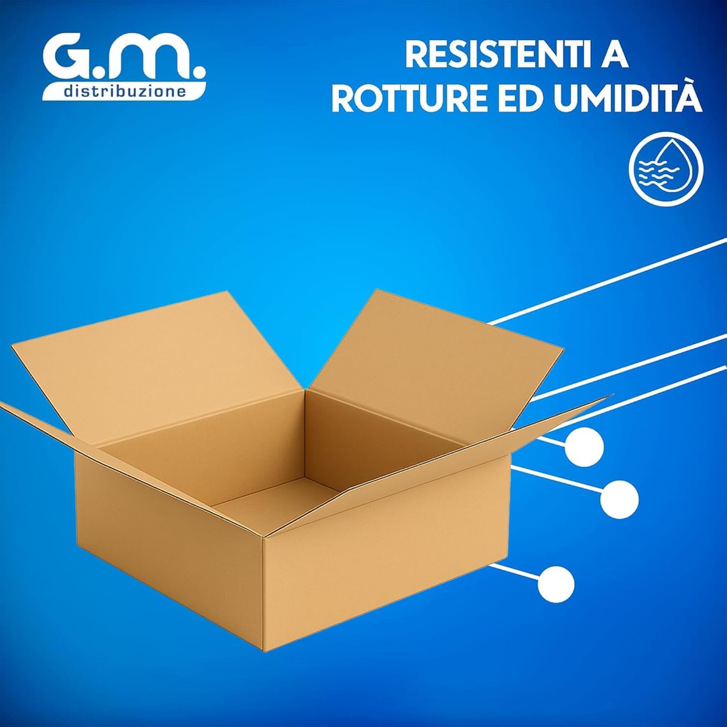 GM 50 Scatole Cartone Avana 31x21x10 h cm - Mono Onda Resistenti per Imballaggio, Spedizioni e E-Commerce - Cartoni Trasloco e Packaging Riciclabile, Vari formati, Ideali per Uffici e Aziende