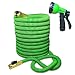 Expandable and Flexible Water Hose for Garden - Solid Brass Fittings & Strongest Triple Core Latex, 8 Pattern Spray Nozzle 3/4 USA Standard. Easy to Storage, Kink Free, Compact and Durable (25 Feet)