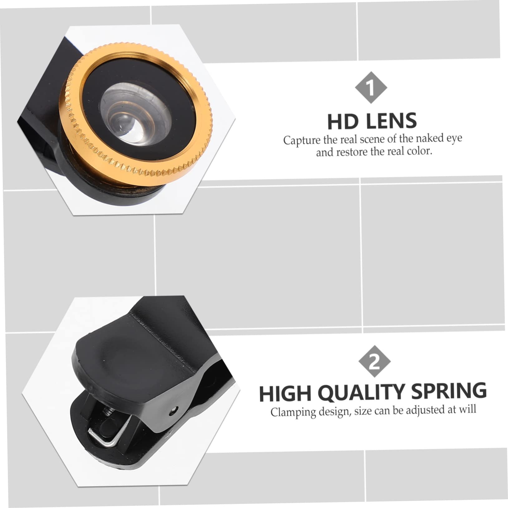 Artibetter 6sets Obiettivi Per Smartphone Macro e Grandangolare Con Clip Accessori Per Fotografia Creativa