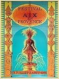 SANS CADRE PostersAndCo ™ AIX en Provence Festival Rlxe-Poster/Reproduction HQ 60x80cm d\'une Affiche Vintage/Ancienne
