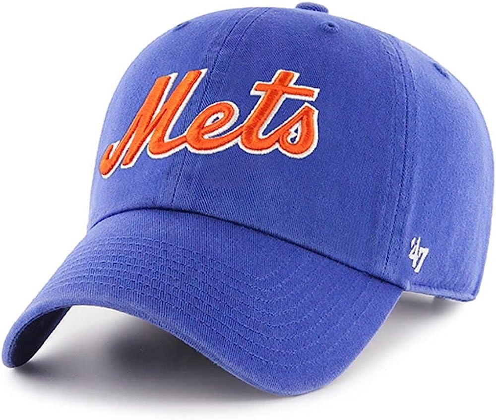 4747 MLB Two Tone Primary Logo Clean Up Adjustable Hat, Adult One Size Fits All