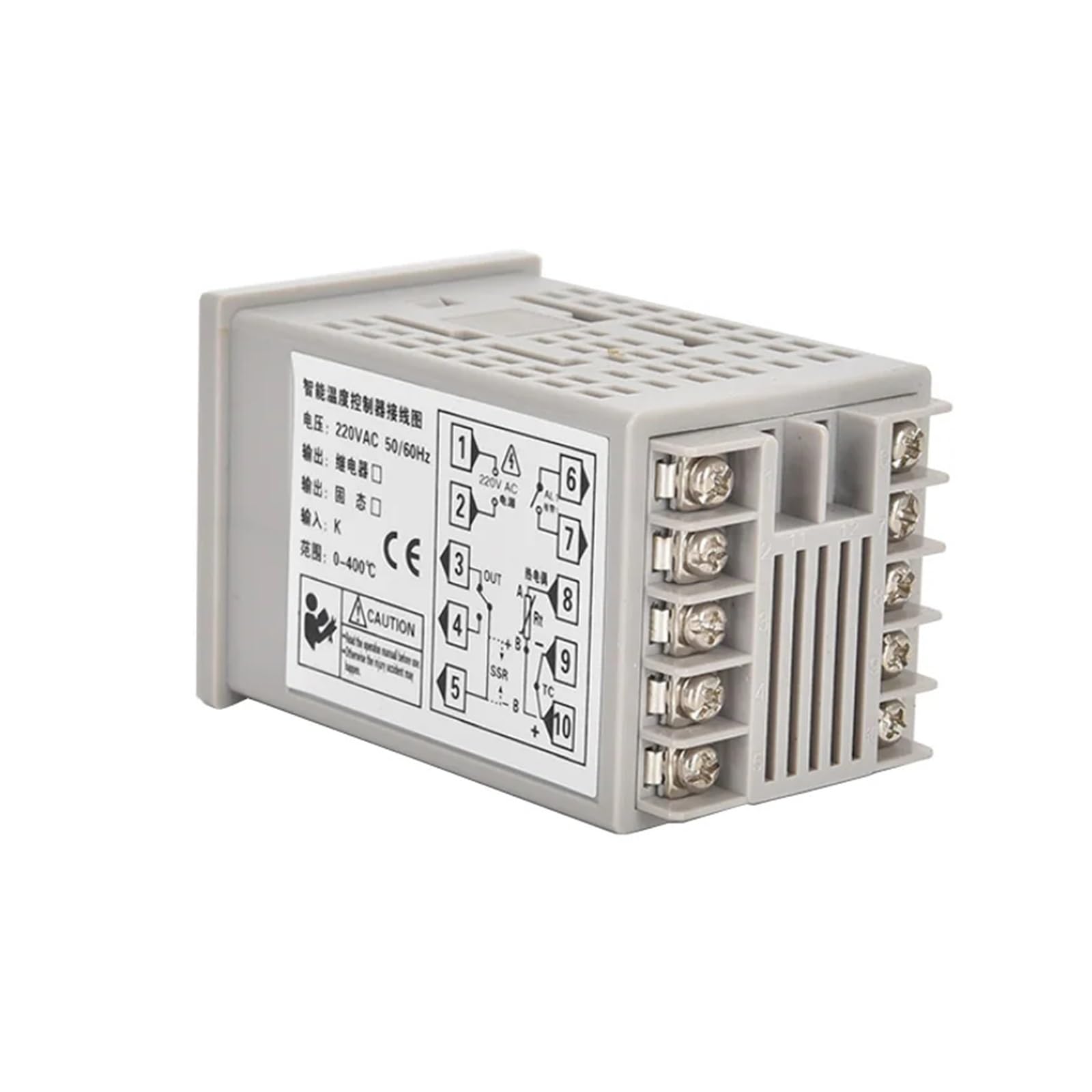 RWRAPS regolatore Temperatura pid Regolatore di Temperatura con Display a LED 240VAC Controllo di Regolazione PID PV SV 0-400℃ MY-105 48 * 48mm 50/60Hz (Color : K Relay Output)