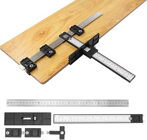 Miniatura 6 de Fafeicy Plantilla de hardware de gabinete, localizador de punzón de mango ajustable para taladro de carpintería, instalación de pomos delanteros de