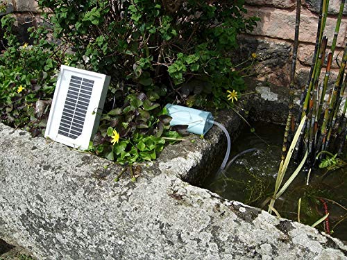 garden mile® 120LPH SOLAR POWERED OXYGENATOR POND WATER OXYGEN PUMP 1 AIR STONE FOUNTAIN AERATOR