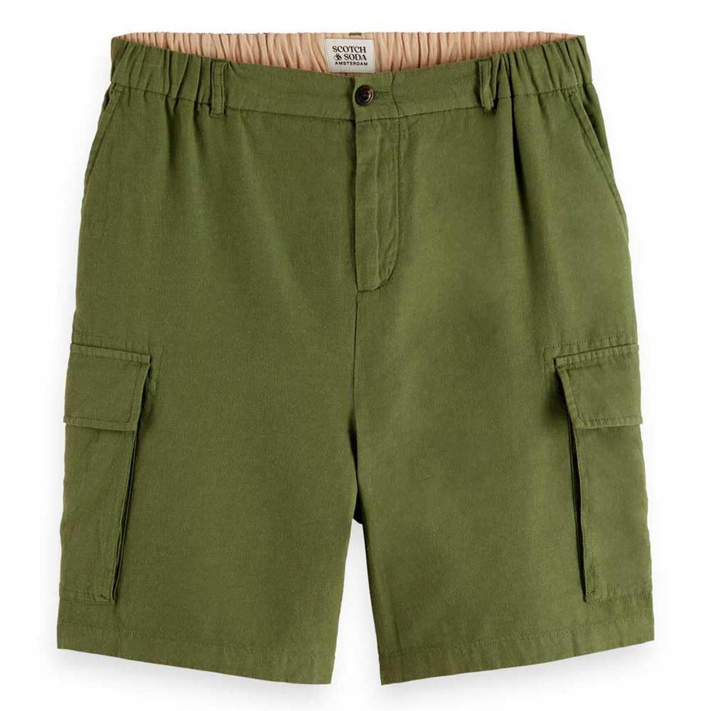 Scotch & Soda Men's Regular-Fit Cargo Shorts, Army, L
