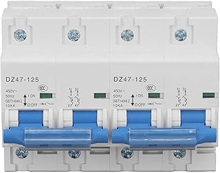 Interlock Circuit Breaker, AC450V 10KA Rail Installation Circuit Breaker Breaking Capacity Mini Dual Power Manual Transfer Switch (125A)