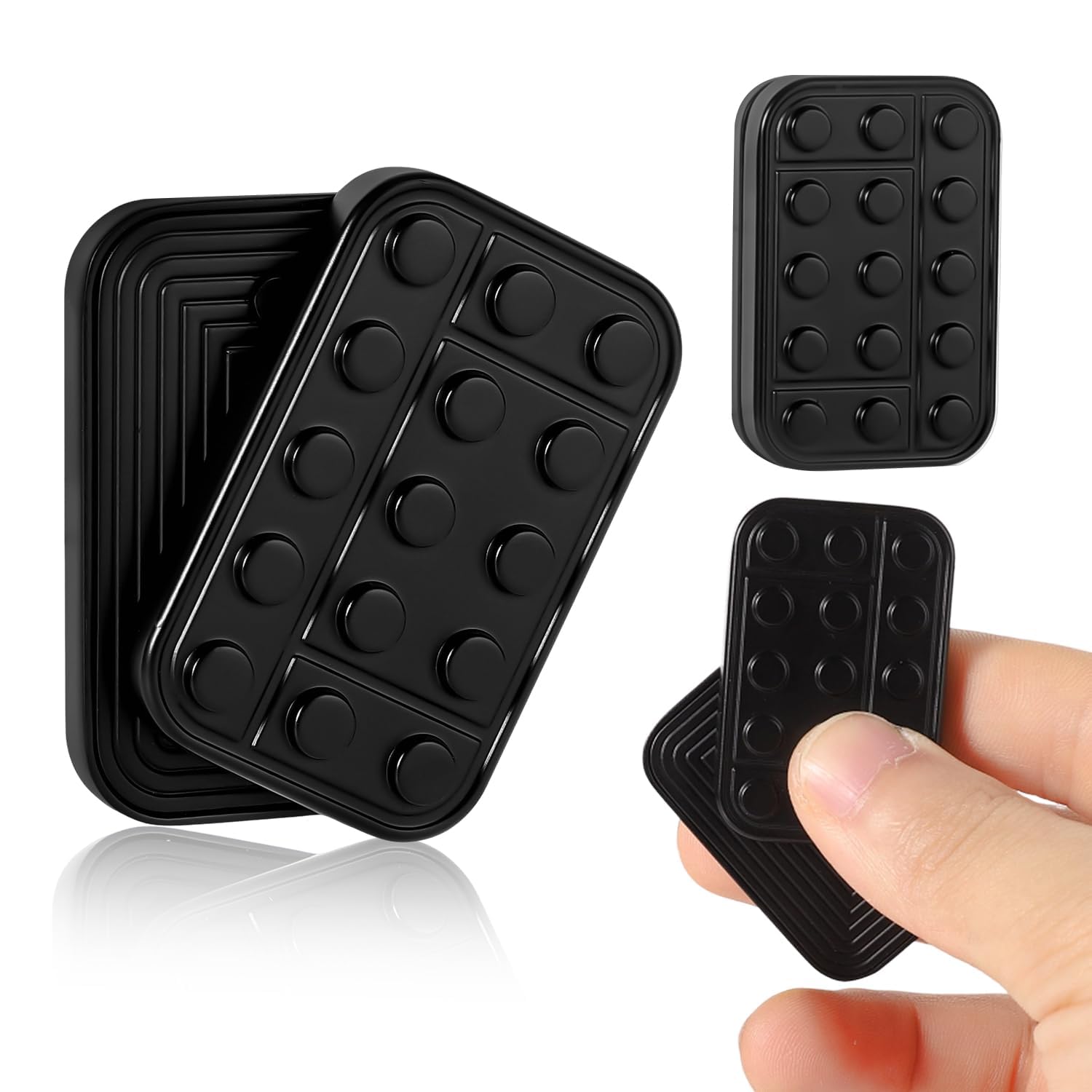 SAVITA Metal Fidget Slider, Fidget Toys Slider Black Magnetic Metal Fidget Toy EDC Metal Fidget Slider Toy for Adults Stress Reduce Office, Home, School